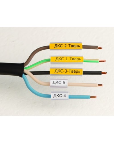 Маркировка для провода, гибкая, для трубочек. 4х12мм. Желтая DKC NUTFL12Y в Октябрьском Крепежные изделия Pintop.ru