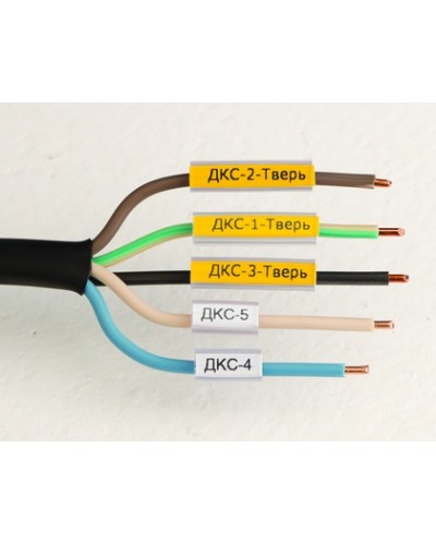 Маркировка для провода, гибкая, для трубочек. 4х15мм. Желтая DKC NUTFL15Y в Октябрьском Крепежные изделия Pintop.ru