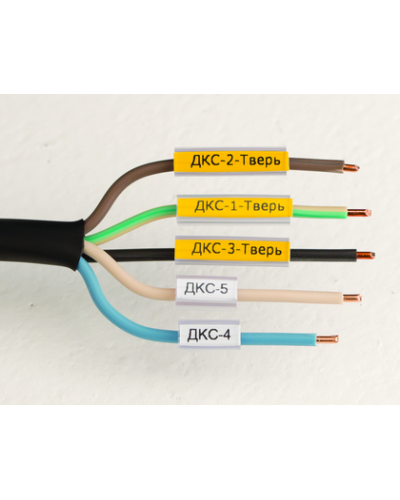 Маркировка для провода, гибкая, для трубочек. 4х30мм. Белая DKC NUTFL30 в Октябрьском Крепежные изделия Pintop.ru