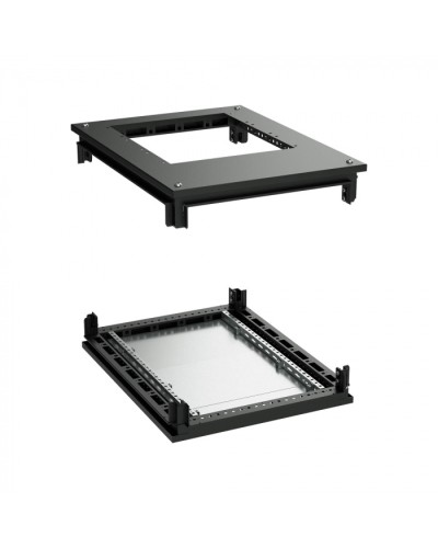 Крыша с фланцем и основание для 19 IT-CQE 800x800, RAL9005 DKC (R5RKTB88FITB) в Октябрьском Аксессуары для стоек и шкафов Pintop.ru