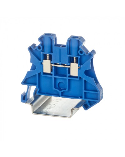 Клемма проходная, винтовой зажим, 2 точки подключения, 4 кв.мм, синяя DKC (TUR-4-BU) в Октябрьском Клеммные колодки Pintop.ru