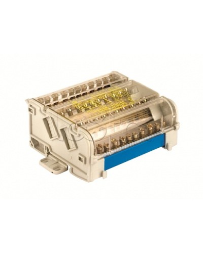 Блок распределительный на DIN рейку 5р 160А, 5х7мм 1х8мм 1х9мм 1х12мм DKC BD16085 в Октябрьском Аксессуары для стоек и шкафов Pintop.ru