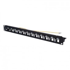 Панель коммутационная STP 19", 1U модульная (наборная), 24 порта, черный Datarex DR-4100