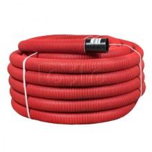 Труба гофр. двустенная ПНД/ПНД гибкая с протяжкой d75 мм (50 м) красная EKF-Plast (tg2st-75-50m)