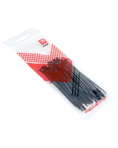 Хомут P6.6 стандартный (ч), 2.5x100 (50шт) FlexLock PROxima EKF (plc-fl-ctsb-2.5x100-r) в Октябрьском Стяжки-хомуты Pintop.ru