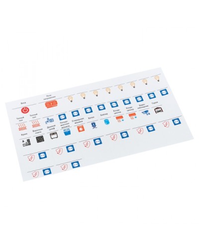 Комплект модульных наклеек средний с инд. ШК (137х240) EKF PROxima (mn-1-2-x) в Октябрьском Дополнительное оборудование для ОПС Pintop.ru