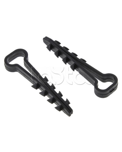 Дюбель-хомут (6х12 мм) для плоского кабеля черный (100 шт.) EKF PROxima (plc-cd1-6x12b) в Октябрьском Крепеж: Дюбели, шурупы, саморезы Pintop.ru