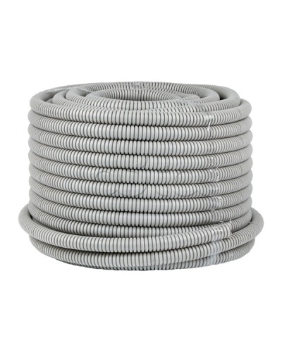 Труба гофр. ПВХ с протяжкой d20 мм (50 м) серая EKF-Plast (tg-z-20-50m) в Октябрьском Труба гофрированная Pintop.ru