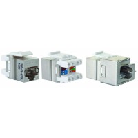 Модуль 16B-F6-07SL Eurolan Keystone категории 6, FTP, 1xRJ45, T568A/B, Silver Line, Q-Tool