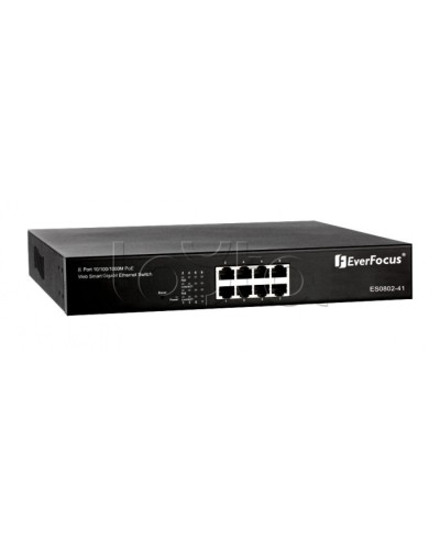 Коммутатор PoE 8-портовый EverFocus ES0802-41 в Октябрьском Коммутаторы Pintop.ru