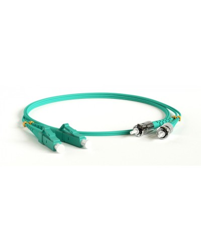 Патч-корд волоконно-оптический Hyperline FC-D2-503-LC/PR-ST/PR-H-1.5M-LSZH-AQ в Октябрьском Патч-корды оптические Pintop.ru