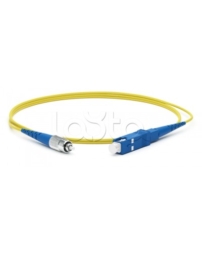 Патч-корд волоконно-оптический Hyperline FC-S2-9-LC/UR-LC/UR-H-5M-LSZH-YL в Октябрьском Патч-корды оптические Pintop.ru