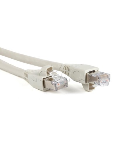 Патч-корд RJ45-RJ45, 4 пары, STP, кат.6a, LSZH (2м) Hyperline PC-LPM-STP-RJ45-RJ45-C6a-2M-LSZH-GY в Октябрьском Патчкорды (медные) Pintop.ru