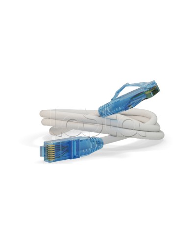 Патч-корд Hyperline PC-LPM-UTP-RJ45-RJ45-C6-1M-LSZH-WH в Октябрьском Патчкорды (медные) Pintop.ru