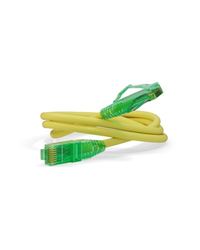 Патч-корд Hyperline PC-LPM-UTP-RJ45-RJ45-C6a-0.5M-LSZH-YL в Октябрьском Патчкорды (медные) Pintop.ru