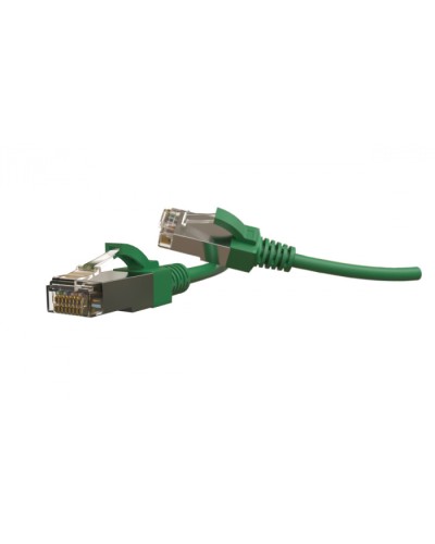 Патч-корд S/FTP Hyperline (PC-LPT-SFTP-RJ45-RJ45-C6-1M-LSZH-GN) в Октябрьском Патчкорды (медные) Pintop.ru
