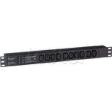 Блок розеток горизонтальный черн Hyperline (SHE19-11IEC-AIEC)