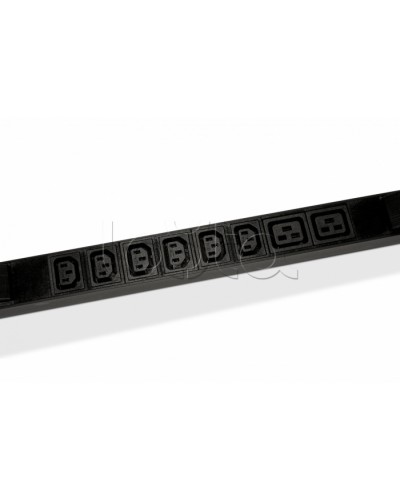 Блок розеток горизонтальный черн Hyperline (SHE19-6IEC-2BIEC-CB) в Октябрьском Блоки розеток Pintop.ru