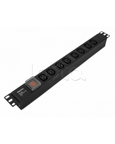 Блок розеток Hyperline SHE19-8IEC-S-IEC в Октябрьском Блоки розеток Pintop.ru