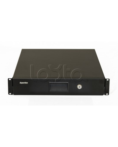 Полка (ящик) для документов Hyperline (TDR3-2U-460-RAL9004) в Октябрьском Полки для шкафов и стоек Pintop.ru