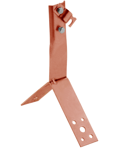 Держатель проводника круглого 6-10мм винтовой для конька h=80мм медь IEK (ZDP80-50-4-16-80) в Октябрьском Крепеж Pintop.ru