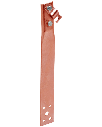 Держатель проводника круглого 6-10мм винтовой прямой h=80мм медь IEK (ZDP86-50-1-16-80) в Октябрьском Крепеж Pintop.ru