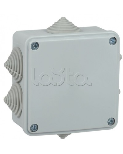 Коробка монтажная 100х100х45 мм IP44 6 вводов IEK (UKO11-100-100-045-K41-44) в Октябрьском Распределительные коробки Pintop.ru