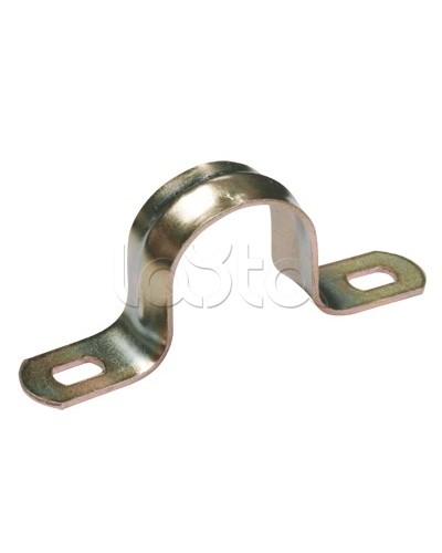 Скоба двухлапковая для крепления металлорукава d21-22 IEK (CMAT11-21-100) в Октябрьском Держатели, клипсы, скобы Pintop.ru