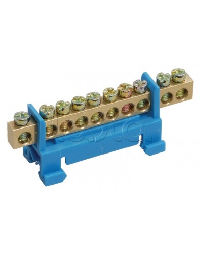 Шина нулевая с DIN-изолятором ШНИ-6x9-10-С-С IEK YNN10-69-10P-K07 в Октябрьском Клеммные колодки Pintop.ru