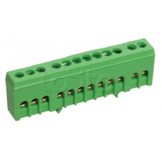 Шина ЗЕМЛЯ в корпусе изолированная на DIN-рейку ШНИ-6х9-12-К-З IEK YNN10-69-12KD-K06