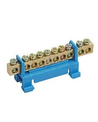 Шина PE земля с DIN-изолятором типа «Стойка» ШНИ-6х9-12-С-Ж IEK YNN10-69-12P-K05 в Октябрьском Клеммные колодки Pintop.ru