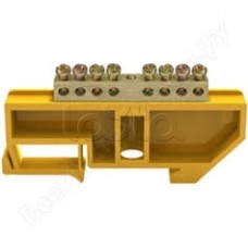 Шина PE "земля" на DIN-изоляторах ШНИ-6х9-8-Д-Ж IEK YNN10-69-8D-K05