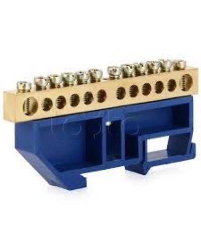 Шина нулевая с DIN-изолятором ШНИ-8x12-10-Д-С IEK YNN10-812-10D-K07 в Октябрьском Клеммные колодки Pintop.ru