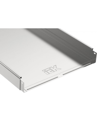 ESCA Лоток перфорированный 80х400х3000 RAL 9016 IEK (CLPK10-080-400-3) в Октябрьском Аксессуары для лотков Pintop.ru