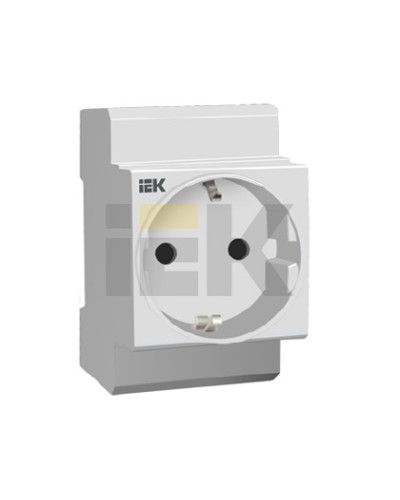 Розетка с заземлением на DIN-рейку IEK РАр10-3-ОП (MRD10-16) в Октябрьском Аксессуары для кабель-канала Pintop.ru