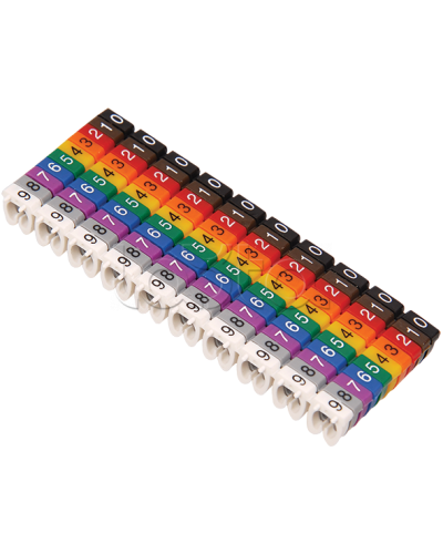 Маркер кабельный МКН комплект цифр 0-9 6мм2 (100шт/упак) IEK (UMK06-02-09) в Октябрьском Аксессуары для кабель-канала Pintop.ru