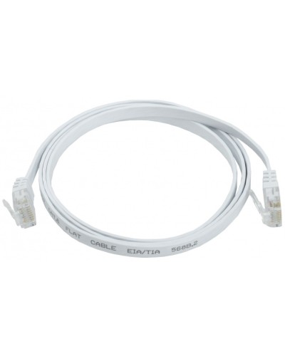 ITK Коммутационный шнур плоский кат.6 UTP 3м белый (PC08-C06U-3M-FL) в Октябрьском Патч-корды и пигтейлы Pintop.ru