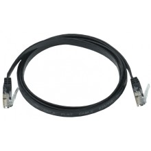 ITK Коммутационный шнур плоский кат.6 UTP 2м чёрный (PC09-C06U-2M-FL)