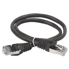 ITK Коммутационный шнур (патч-корд), кат.5Е FTP, 1м, черный (PC09-C5EF-1M)