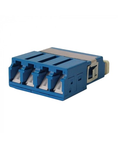 Адаптер оптический LC OM3, со шторкой, корпус SC, квадро LANMASTER (LAN-4LCS/SH-AM-OM3) в Октябрьском Проходные адаптеры и розетки оптические Pintop.ru