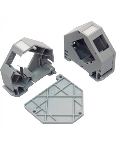 Бокс на DIN-рейку для установки модуля типа Keystone, серый LANMASTER (LAN-DRF-10K/BX-GY) в Октябрьском Патч-корды и пигтейлы Pintop.ru