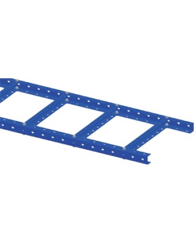 Лоток лестничный, прямая секция шириной 500 мм, сталь, 2.5 метра, серый LANMASTER LAN-LTS500-GY в Октябрьском Кабельные лотки Pintop.ru