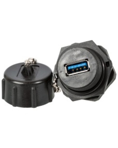 ндустриальный соединительный модуль USB 3.0, IP67, с крышкой LANMASTER (LAN-OK-USB30/180-WP) в Октябрьском Коммутационные изделия Pintop.ru