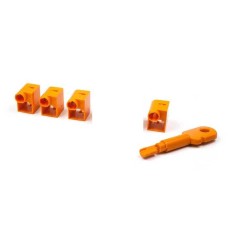 Комплект заглушек порта RJ-45 (6 шт.) + ключ, оранжевый LANMASTER (LAN-SEC45-PL-SET-OR)