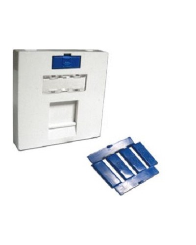 Вставка 45x45 на 1 кейстоун, угловая, со шторкой, маркировкой и иконками, белая LANMASTER LAN-SIP-23A-WH в Октябрьском Аксессуары для кабель-канала Pintop.ru