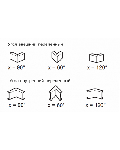 Угол внутренний/внешний переменный для мини-канала 32х12.5 LEGRAND 030251 в Октябрьском Аксессуары для кабель-канала Pintop.ru