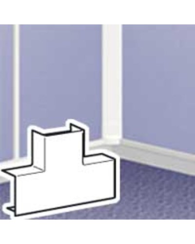 Т-образное ответвление для мини-плинтуса DLPlus 32x16 белый Legrand 033330 в Октябрьском Аксессуары для кабель-канала Pintop.ru