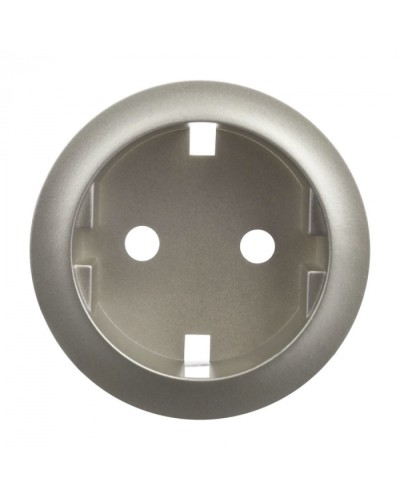 Лицевая панель для розетки 2К+З немецкий стандарт титан Celiane Legrand 068431 в Октябрьском Аксессуары для кабель-канала Pintop.ru