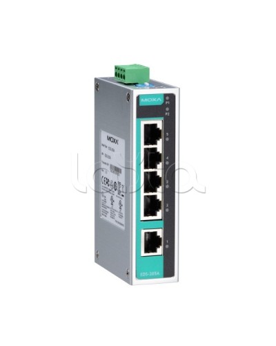 Коммутатор неуправляемый промышленный 5-портовый Moxa EDS-205A-T в Октябрьском Коммутаторы Pintop.ru
