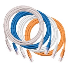 Шнур коммутационный NETLAN U/UTP 4 пары, Кат.5е (Класс D), 100МГц, 2хRJ45/8P8C, T568B, заливной, многожильный, BC (чистая медь), PVC нг(B), синий, 1,5м, уп-ка 10шт. NETLAN EC-PC4UD55B-BC-PVC-015-BL-10